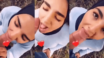 جزائرية محجبة تمص زب النياك في الغابة